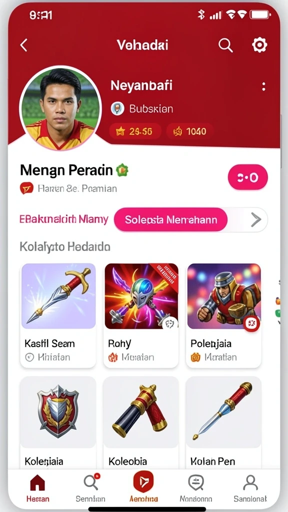 Tampilan antarmuka pengguna yang menarik.