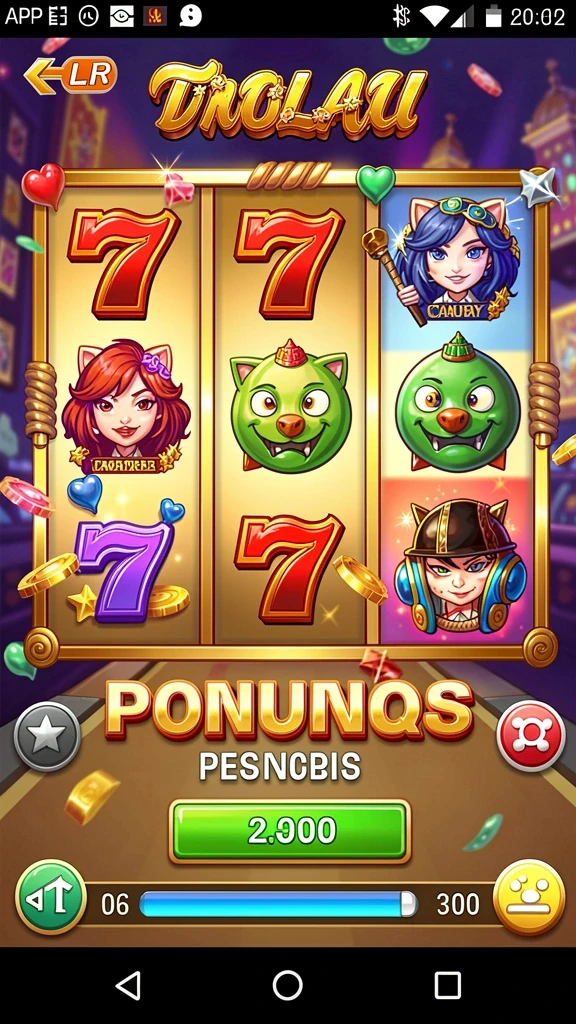 Screenshot dari permainan slot yang mendebarkan.