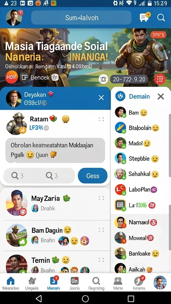 Berbagai mode permainan yang tersedia untuk semua pemain.