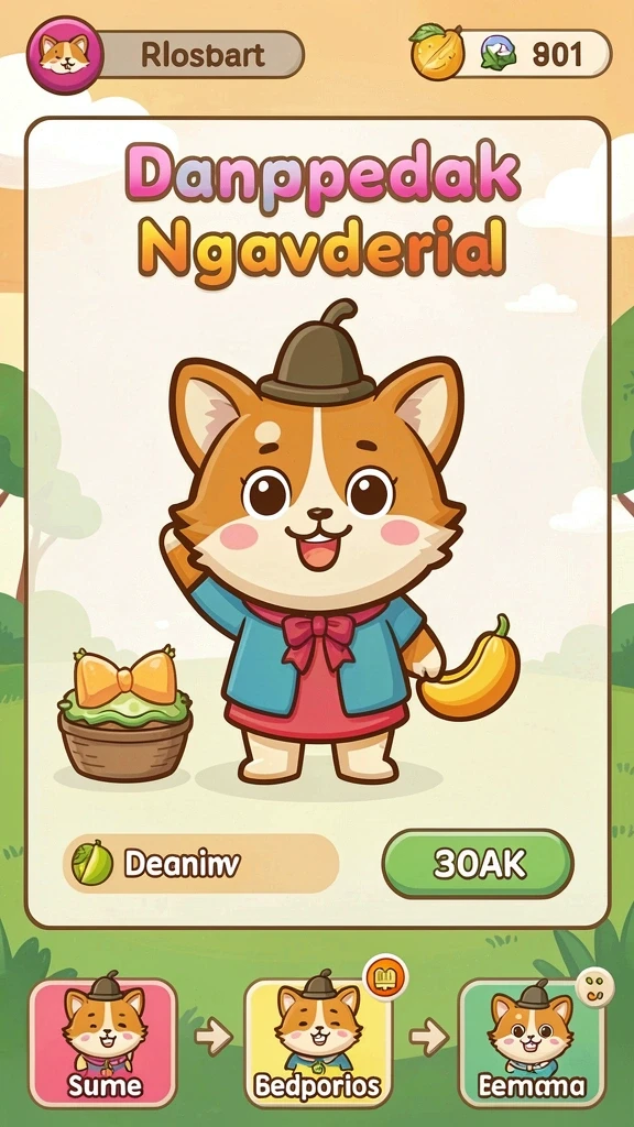 Screenshot menunjukkan antarmuka game yang menarik.