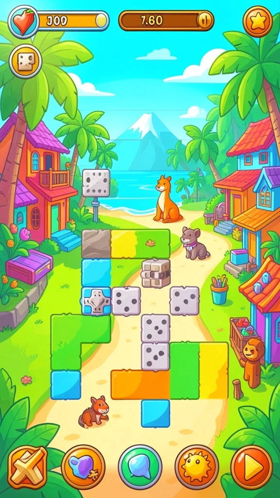 Gameplay yang seru dengan berbagai tantangan.