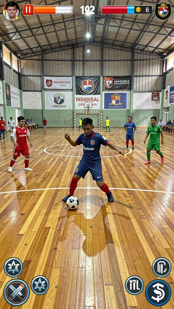 Tangkapan layar menunjukkan pertempuran seru di dalam game.