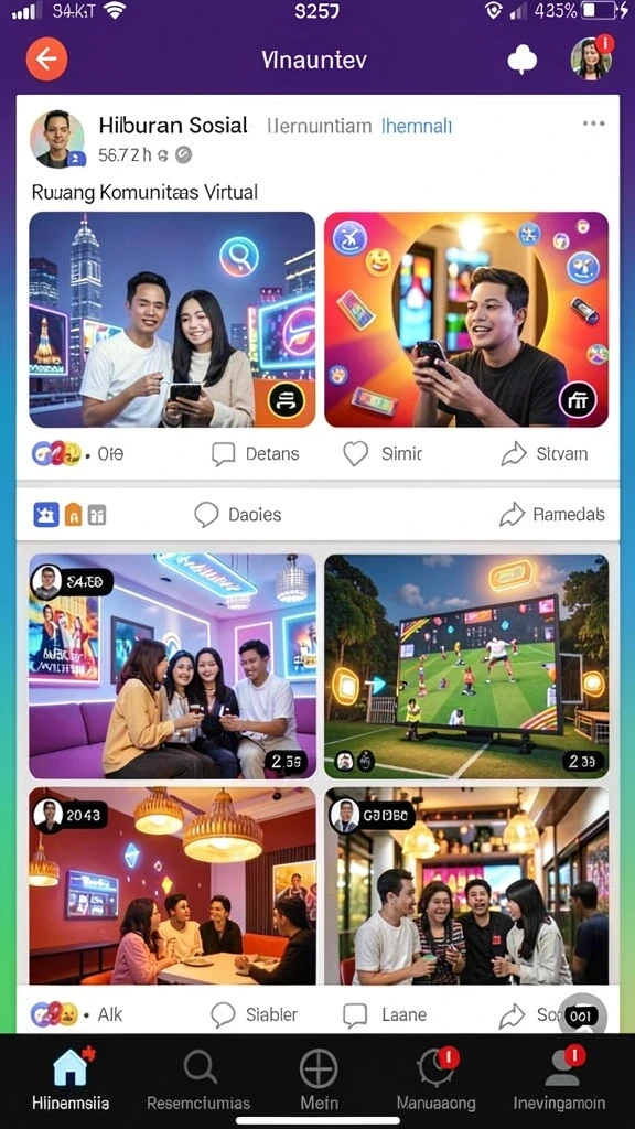 Tampilan menu utama yang menarik perhatian.