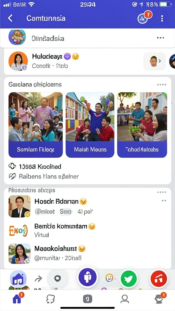 Screenshot antarmuka pengguna yang ramah.